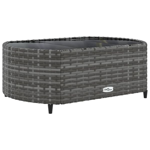 vidaXL 8 Piece Garden Sofa Set with Cushions Grey Poly Rattan
