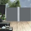 vidaXL Patio Retractable Double Side Awning 170x600 cm Anthracite