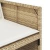 vidaXL 9 Piece Garden Dining Set with Cushions Beige Poly Rattan