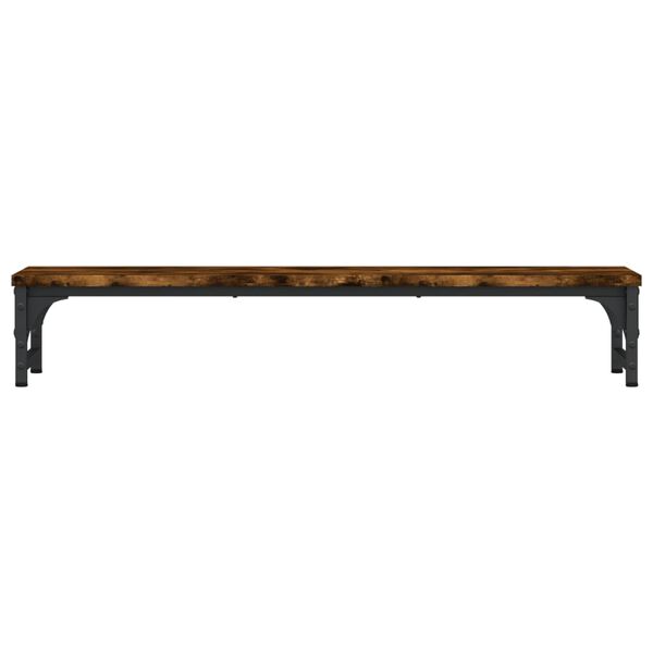 vidaXL Monitor Stand Smoked Oak 85x23x15.5 cm Engineered Wood