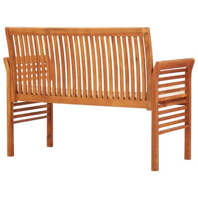 vidaXL 2-Seater Garden Bench with Cushion 120 cm Solid Wood Acacia