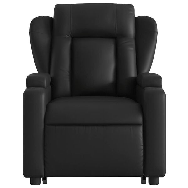 vidaXL Stand up Massage Recliner Chair Black Faux Leather