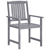 vidaXL 5 Piece Outdoor Dining Set Grey Solid Acacia Wood