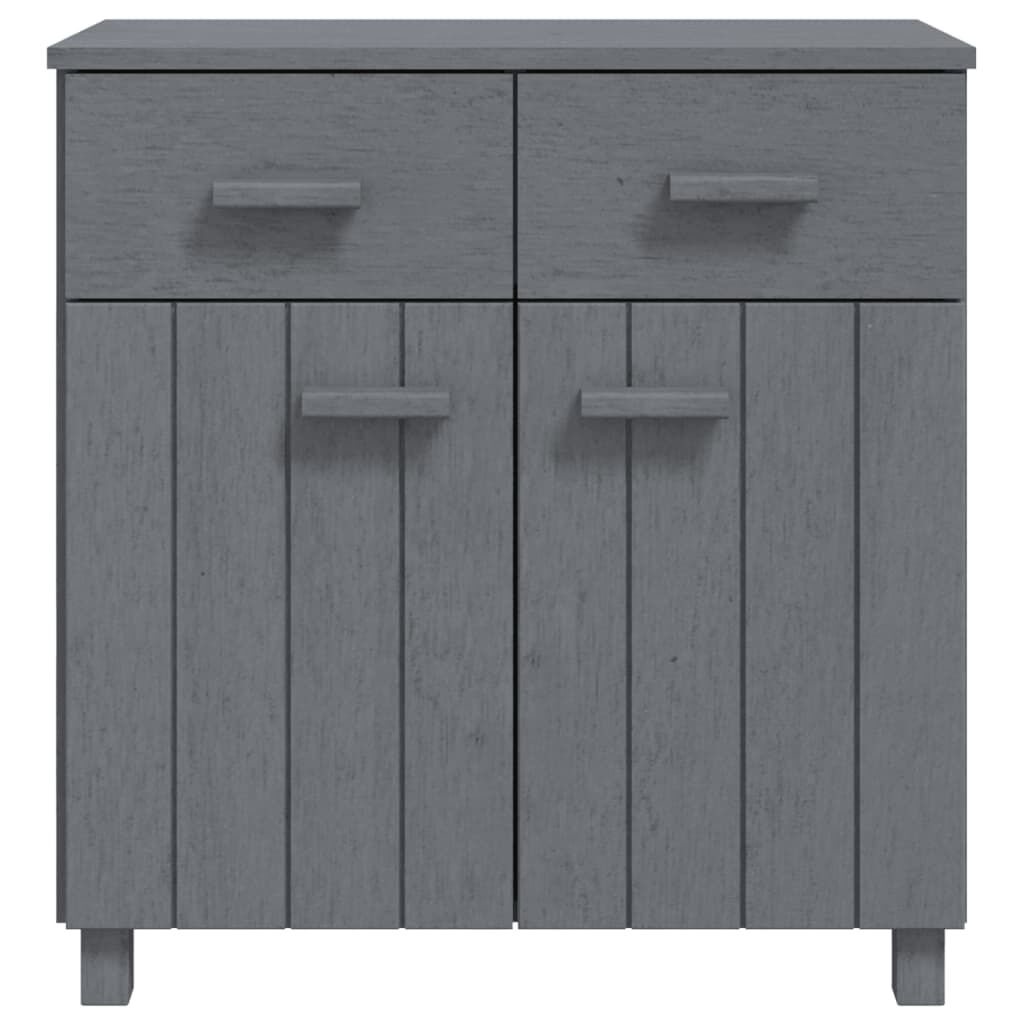 vidaXL Sideboard HAMAR Dark Grey 79x40x80 cm Solid Wood Pine