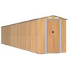 vidaXL Garden Shed Light Brown 192x1021x223 cm Galvanised Steel