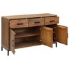 vidaXL Sideboard Brown 110x35x70 cm Solid Pinewood