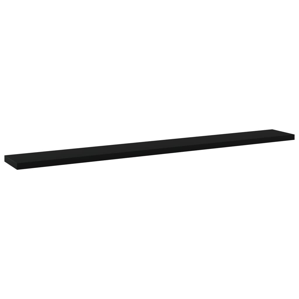 vidaXL Bookshelf Boards 8 pcs Black 80x10x1.5 cm Engineered Wood