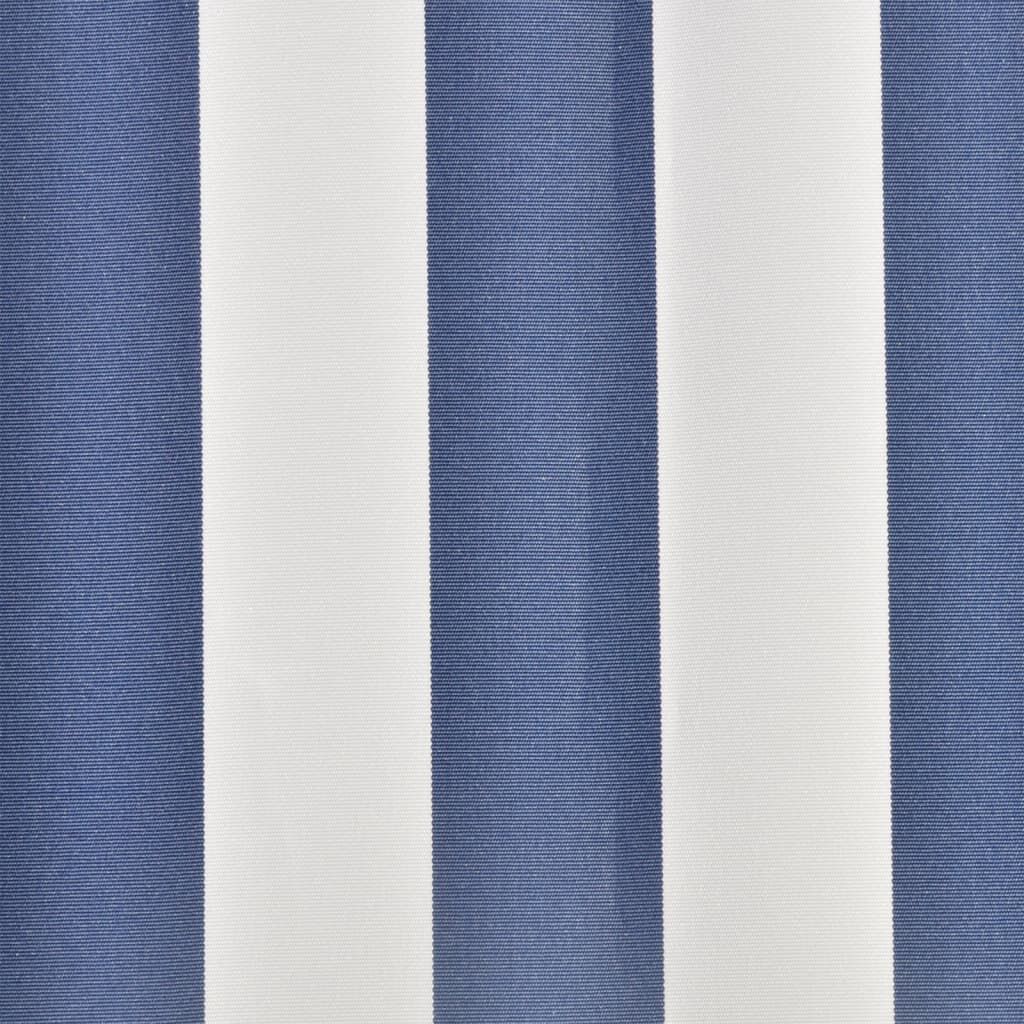 vidaXL Awning Top Sunshade Canvas Blue & White 4 x 3 m