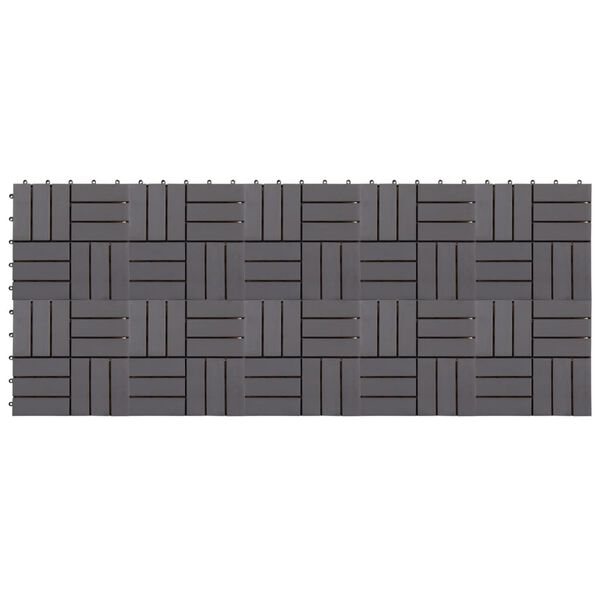 vidaXL Decking Tiles 10 pcs Grey Wash 30x30 cm Solid Acacia Wood