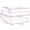 vidaXL Garden Footstools with Cushions 2pcs Solid Wood Pine