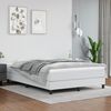 vidaXL Box Spring Bed Frame White Full Faux Leather (US Only)