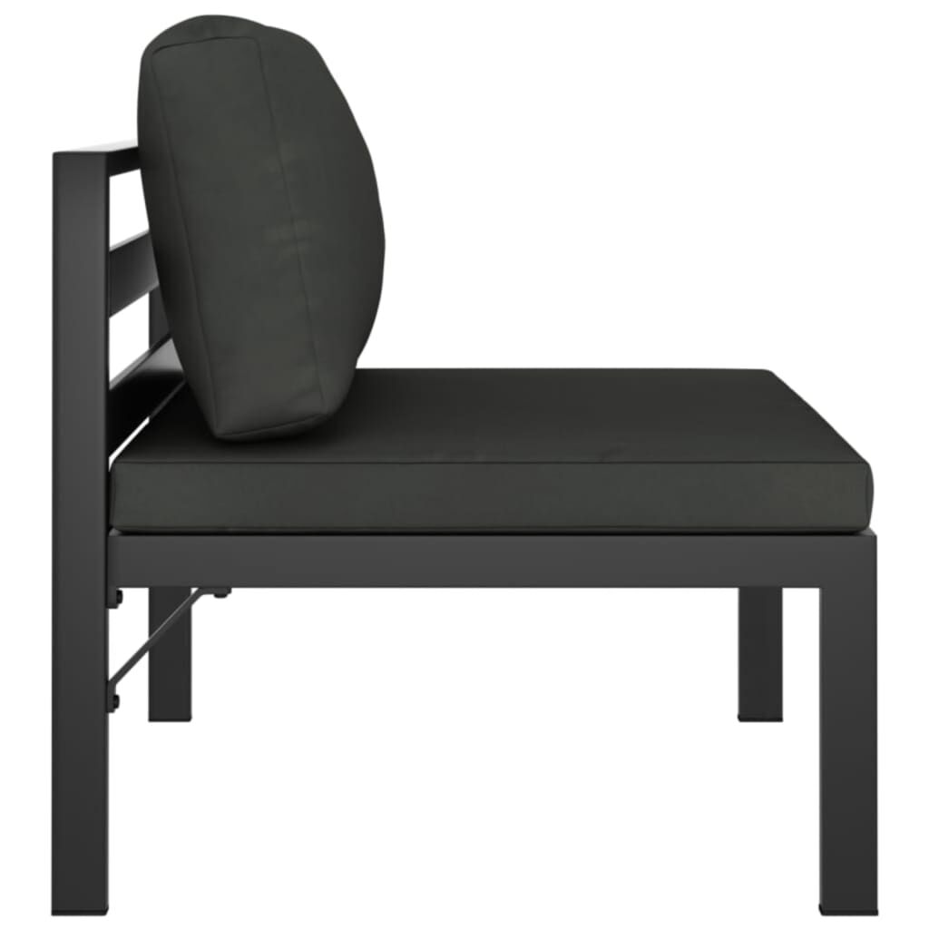 vidaXL 3 Piece Garden Sofa Set with Cushions Aluminium Anthracite