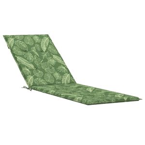 vidaXL Deck Chair Cushion Leaf Pattern Oxford Fabric