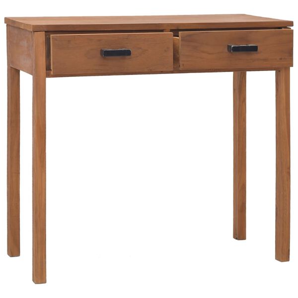 vidaXL Office Desk 81x40x75 cm Solid Teak Wood