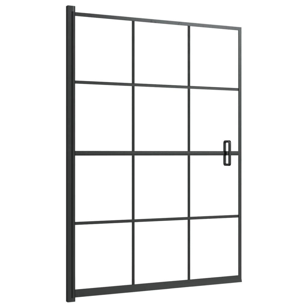 vidaXL Shower Enclosure ESG 100x140 cm Black