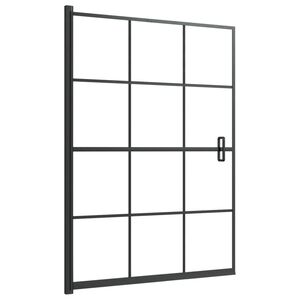 vidaXL Shower Enclosure ESG 100x140 cm Black