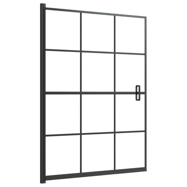 vidaXL Shower Enclosure ESG 100x140 cm Black
