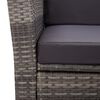 vidaXL 4 Piece Garden Lounge Set with Cushions Poly Rattan Grey