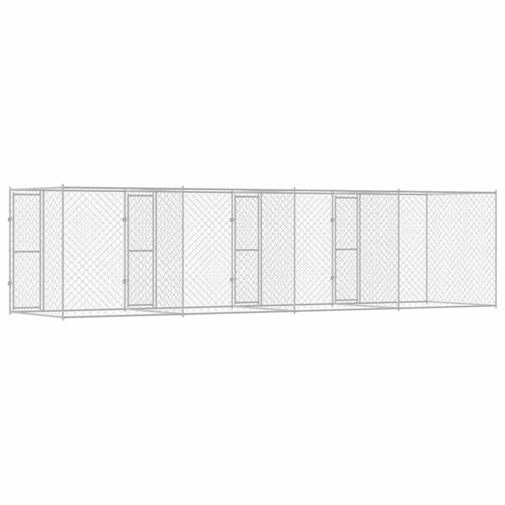 vidaXL Dog Cage Silver 800 x 200 x 200 cm Galvanised Steel