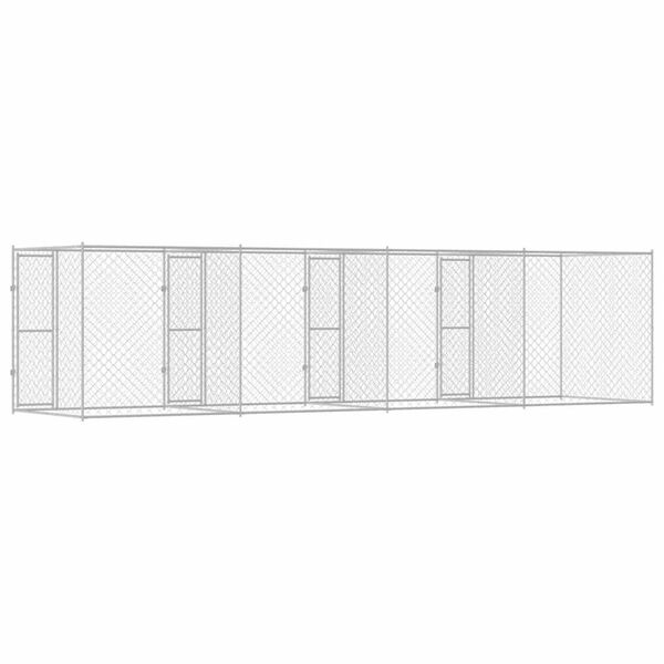vidaXL Dog Cage Silver 800 x 200 x 200 cm Galvanised Steel