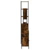 vidaXL 3 Piece Bathroom Furniture Set Smoked Oak Engineered Wood