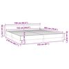 vidaXL Bed Frame without Mattress Dark Grey Queen Fabric