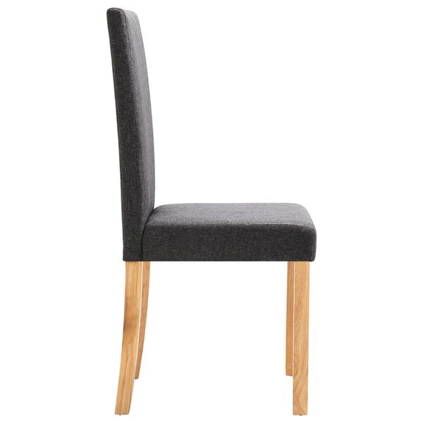 vidaXL Dining Chairs 2 pcs Dark Gray Fabric