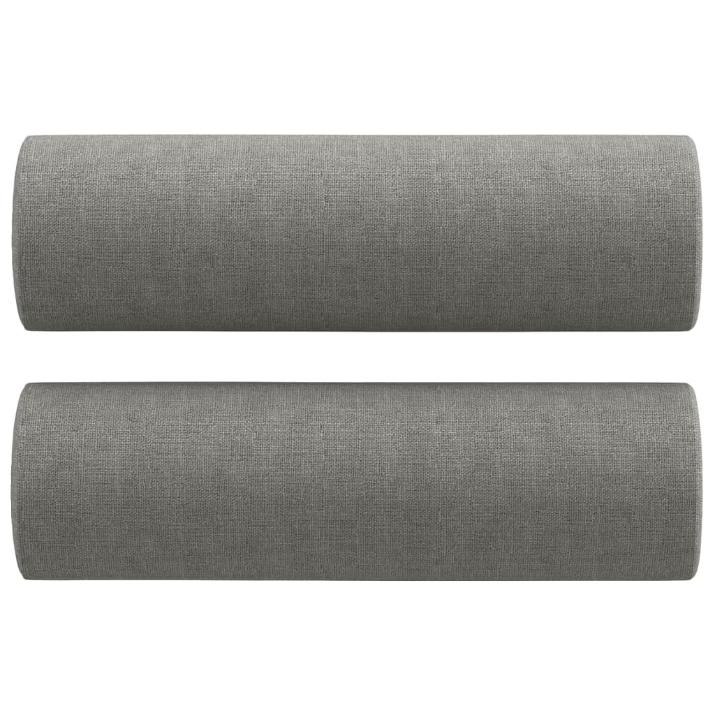 vidaXL 2-Seater Sofa with Pillows&Cushions Dark Grey 140 cm Fabric