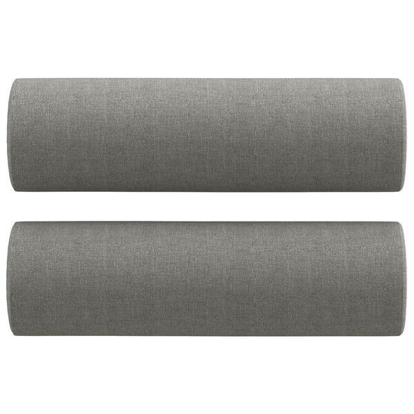 vidaXL 2-Seater Sofa with Pillows&Cushions Dark Grey 140 cm Fabric