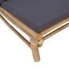 vidaXL Garden Bench with Dark Grey Cushions Bamboo