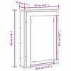 vidaXL Bathroom Mirror Cabinet Smoked Oak 42x12x60 cm Engineered Wood