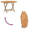 vidaXL Folding Garden Table 110x110x75 cm Solid Wood Teak