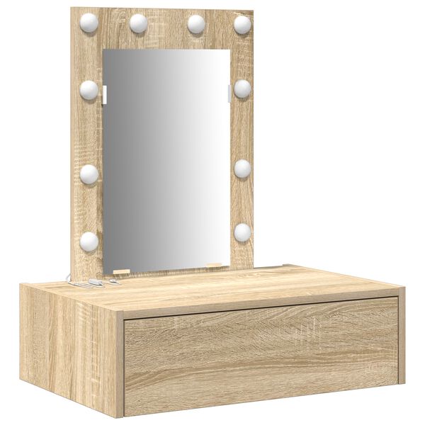vidaXL Dressing Table Brown 60 x 40 x 70 cm Engineered wood