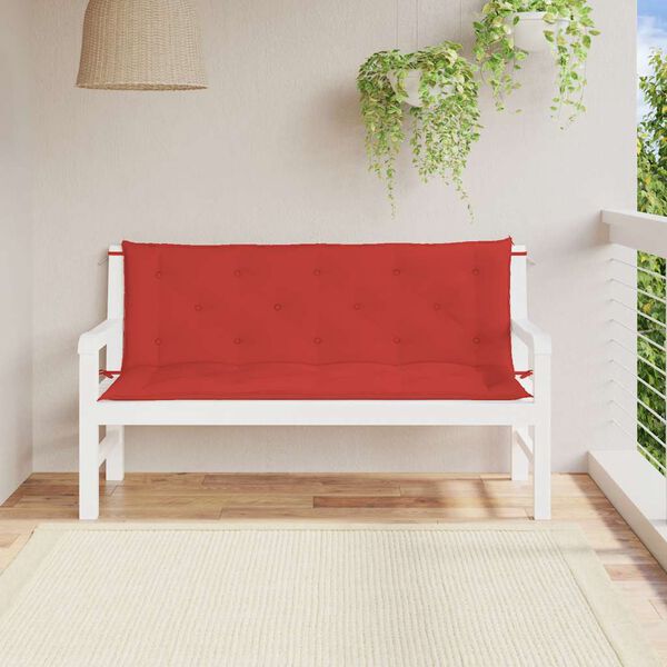 vidaXL Garden Bench Cushion Red 150x(50+50)x7cm Oxford Fabric