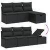 vidaXL 8 Piece Garden Sofa Set with Cushions Grey Poly Rattan
