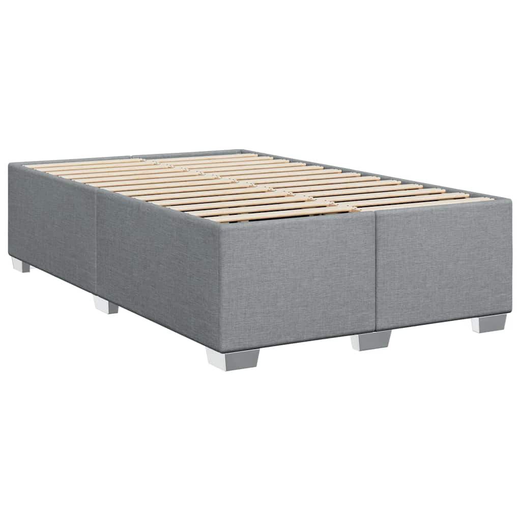 vidaXL Bed Frame without Mattress Light Grey Full Fabric
