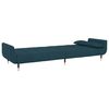 vidaXL 2-Seater Sofa Bed with Two Pillows Dark Green Velvet