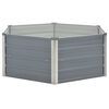 vidaXL Raised Garden Bed 129x129x45 cm Galvanised Steel Grey