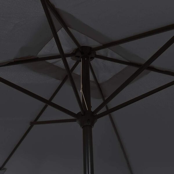 vidaXL Garden Parasol with Metal Pole 300x200 cm Black