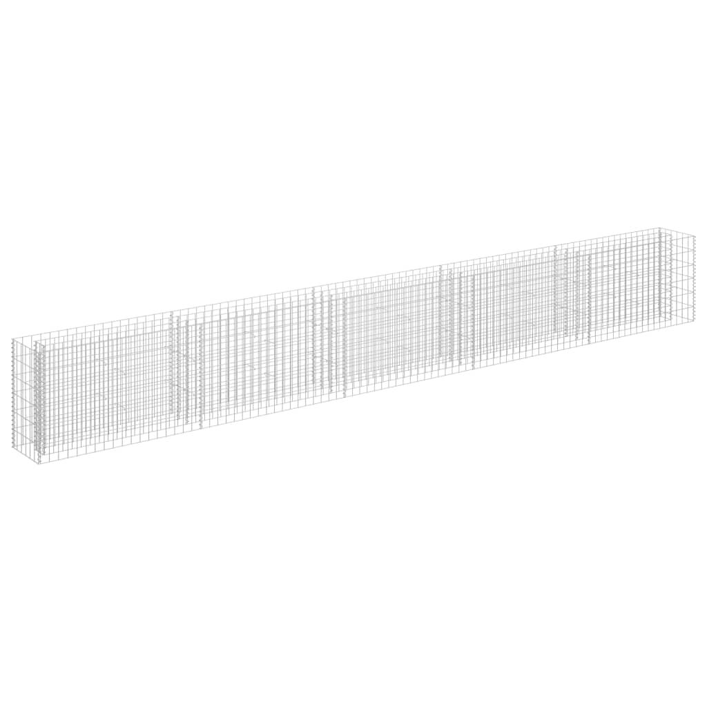 vidaXL Gabion Raised Bed Galvanised Steel 450x30x60 cm