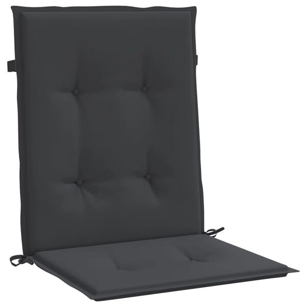 vidaXL Garden Lowback Chair Cushions 4 pcs Black 100x50x3 cm Oxford Fabric