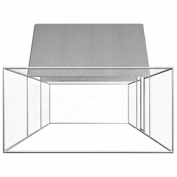 vidaXL Chicken Coop 6x2x2 m Galvanised Steel