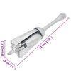 vidaXL Folding Anchor with Rope Silver 4 kg Hot Dip Galvanized Cast Iron
