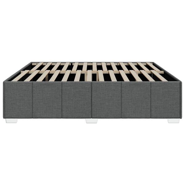 vidaXL Bed Frame without Mattress Dark Grey California King Fabric