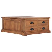 vidaXL Coffee Table 68x68x30 cm Solid Teak Wood