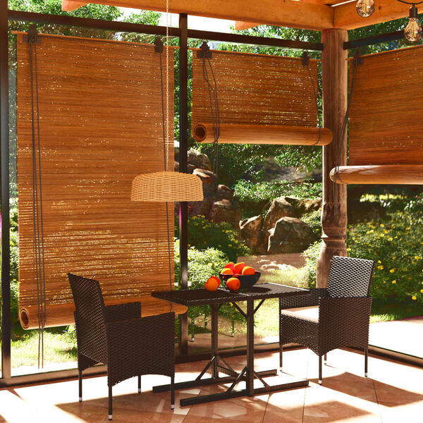 vidaXL 3 Piece Garden Dining Set Black