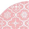 vidaXL Luxury Christmas Tree Skirt with Sock Pink 150 cm Fabric