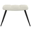 vidaXL Relaxing Chair with a Stool Cream White Velvet