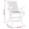 vidaXL 5 Piece Garden Dining Set Grey Solid Wood Teak