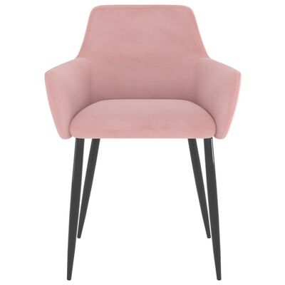 vidaXL Dining Chairs 2 pcs Pink Velvet